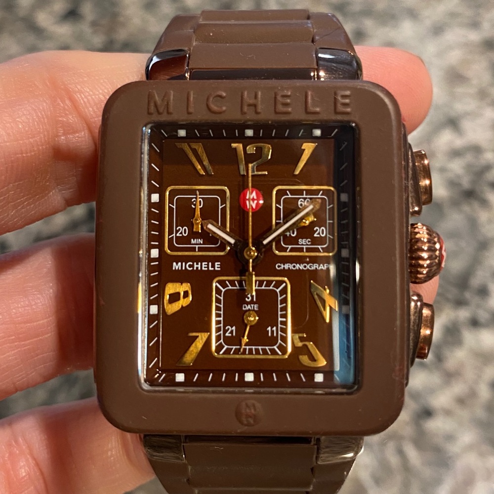 Brown/Rose Gold Jelly Park Bean Watch Preowned